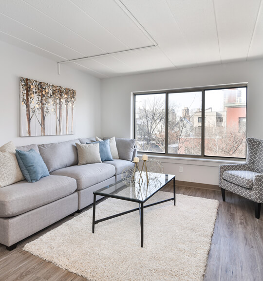 an oliver and wendell living room